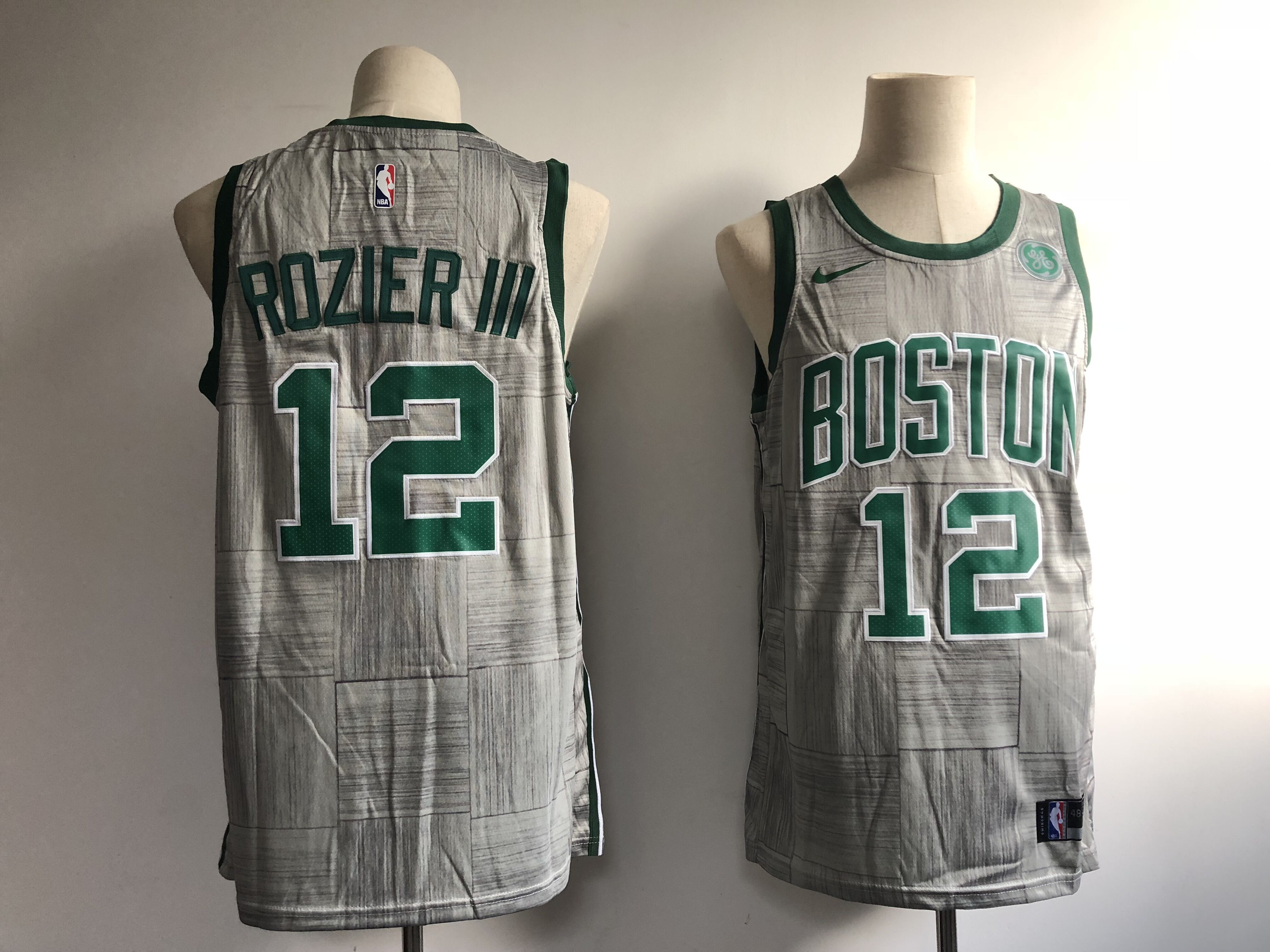 Men Boston Celtics 12 Rozieriii Grey City Edition Game Nike NBA Jerseys